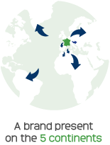 A brand present on the 5 continents